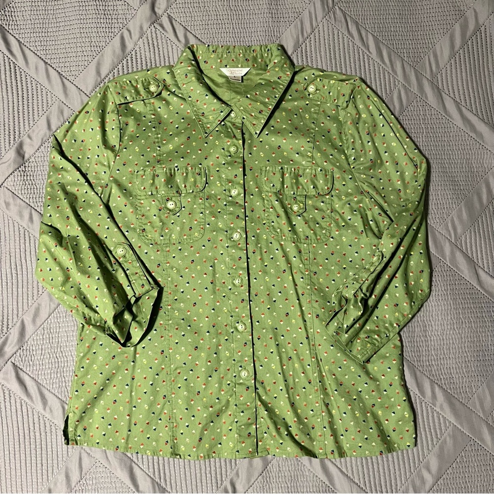 Vintage Christopher & Banks Womens Button Down Shirt (L)